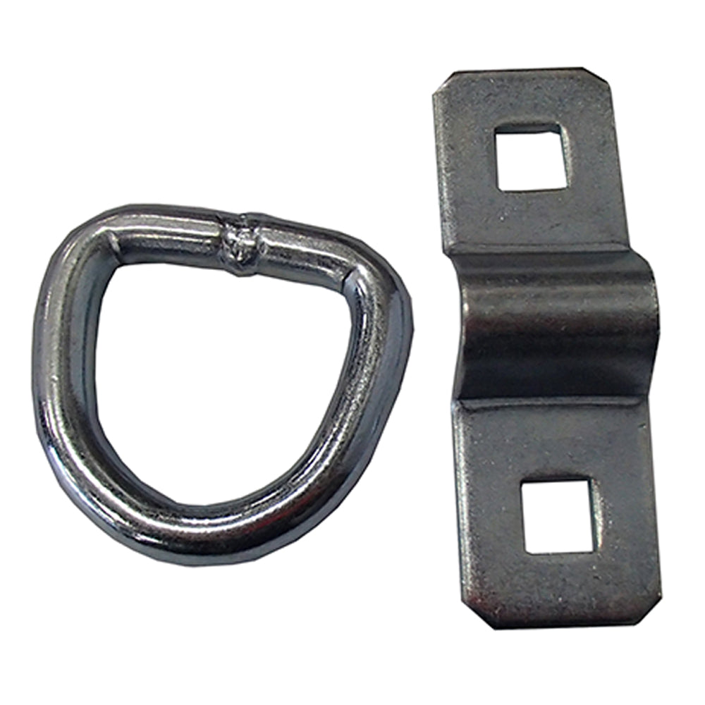 1 - 3/8" Bolt on D Ring Rope Chain Tie Down 5000# Steel Trailer Flatbed