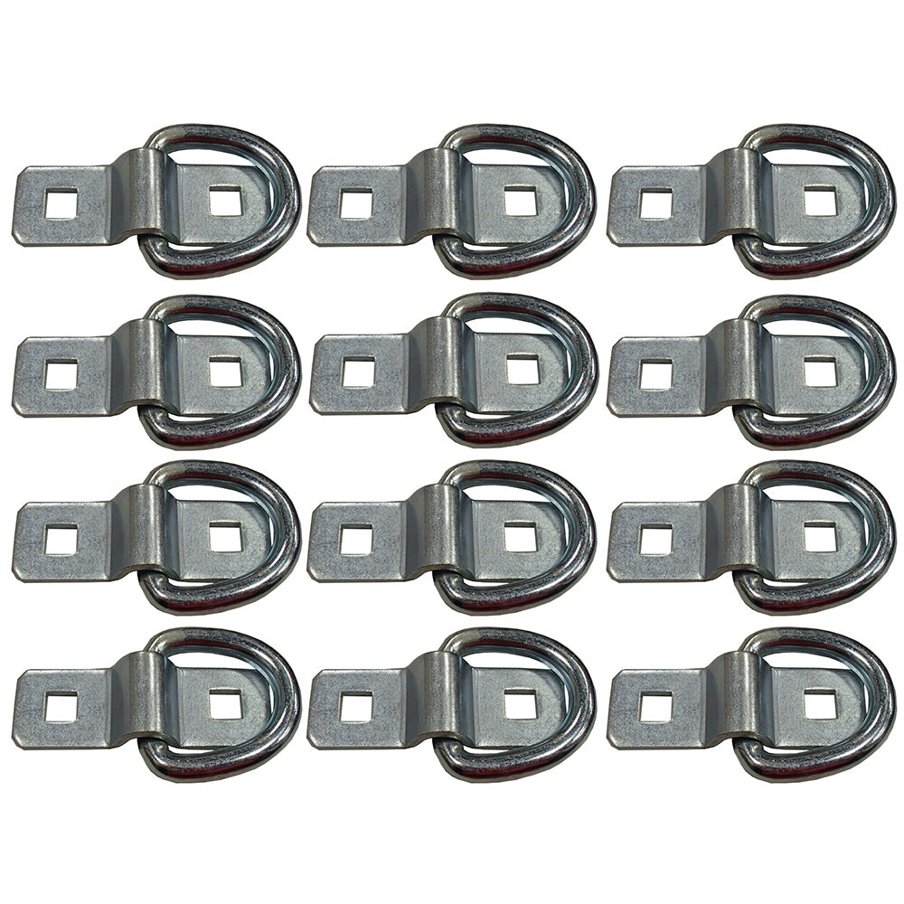 (12) 3/8" Bolt On D Ring Toy Hauler ATV Tie Down Flatbed Trailer Strap Ring