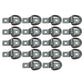 18 - 3/8" Bolt on D Ring Rope Chain Tie Down 5000# Zinc Plated Trailer Flatbed