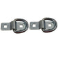 Set Of 2 3/8" Bolt-On D-Ring Fits Car, Truck, Trailer, Camper, Wrecker, Boat