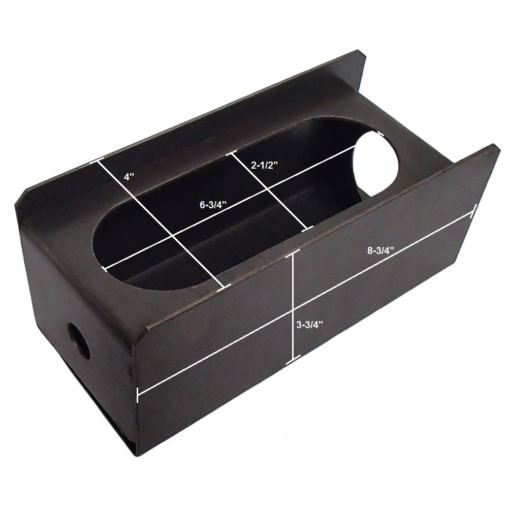 2x6" Steel Utility Truck Trailer Metal Oval Tail Light Guard Box w/2" Side Lamp