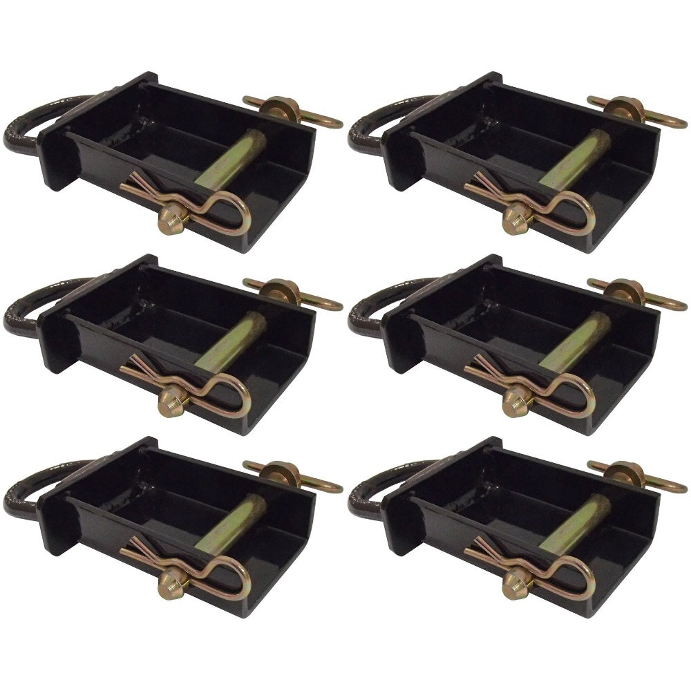 (6) D-Ring Stake Pockets Removable for Trailer Tie Down Transport Anchor Point