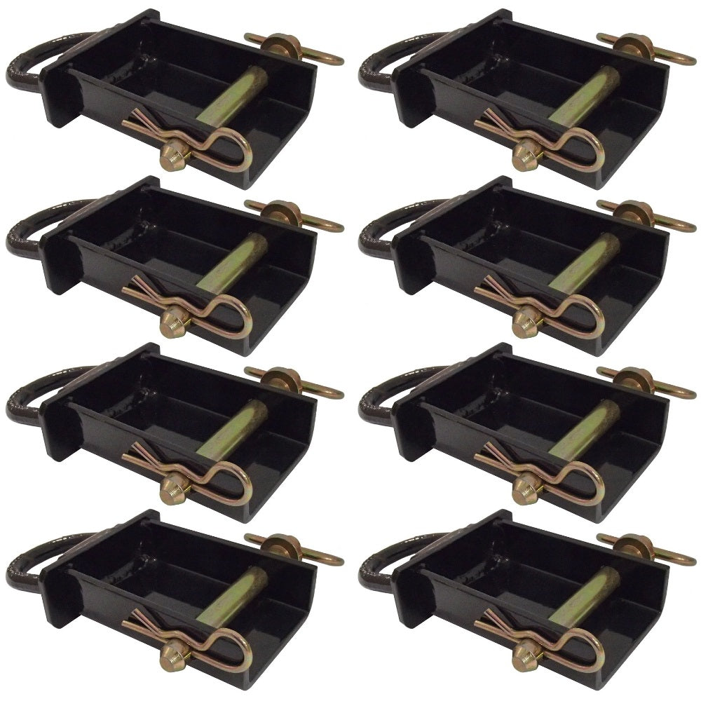 8-Heavy Duty Removable D-Ring Stake Pockets 12,000 Lbs.Trailer/Flat Bed PK-SPTD8