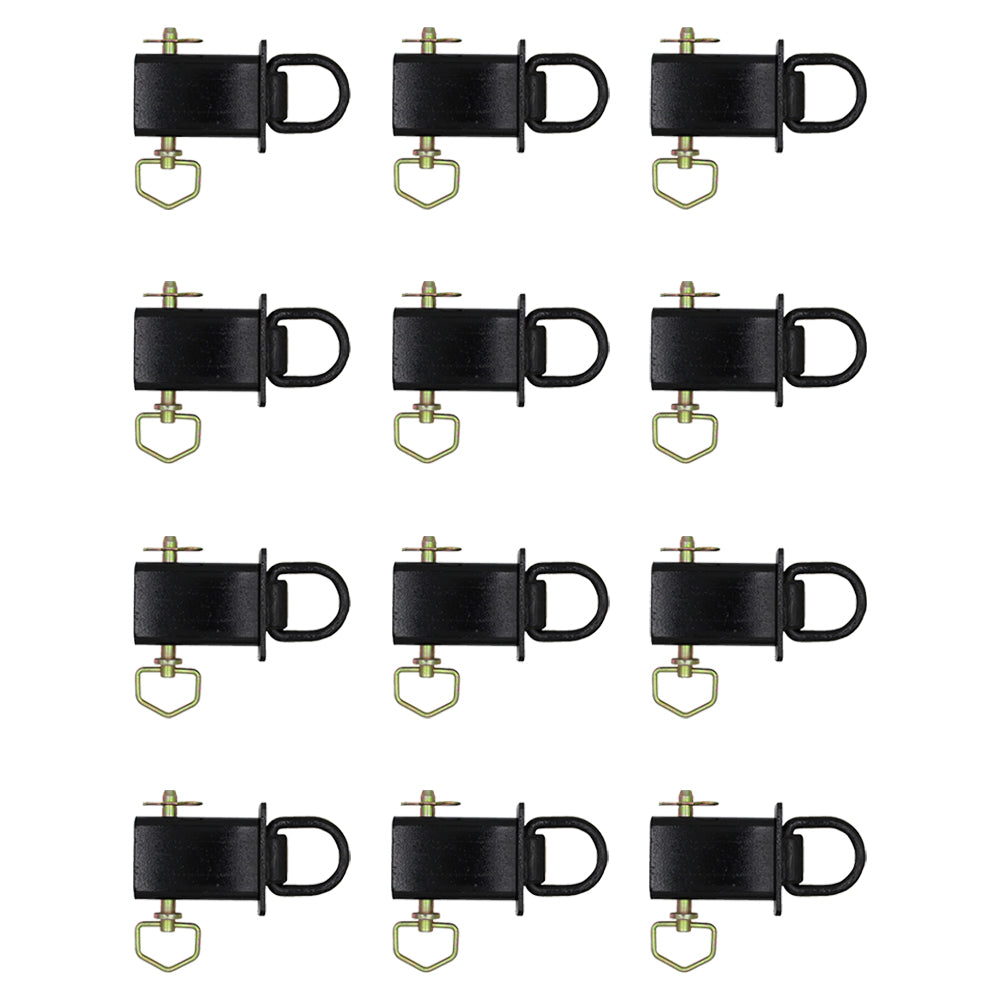 12 Removable Stake Pocket D-Rings for Flatbed & Utility Trailers with Pockets
