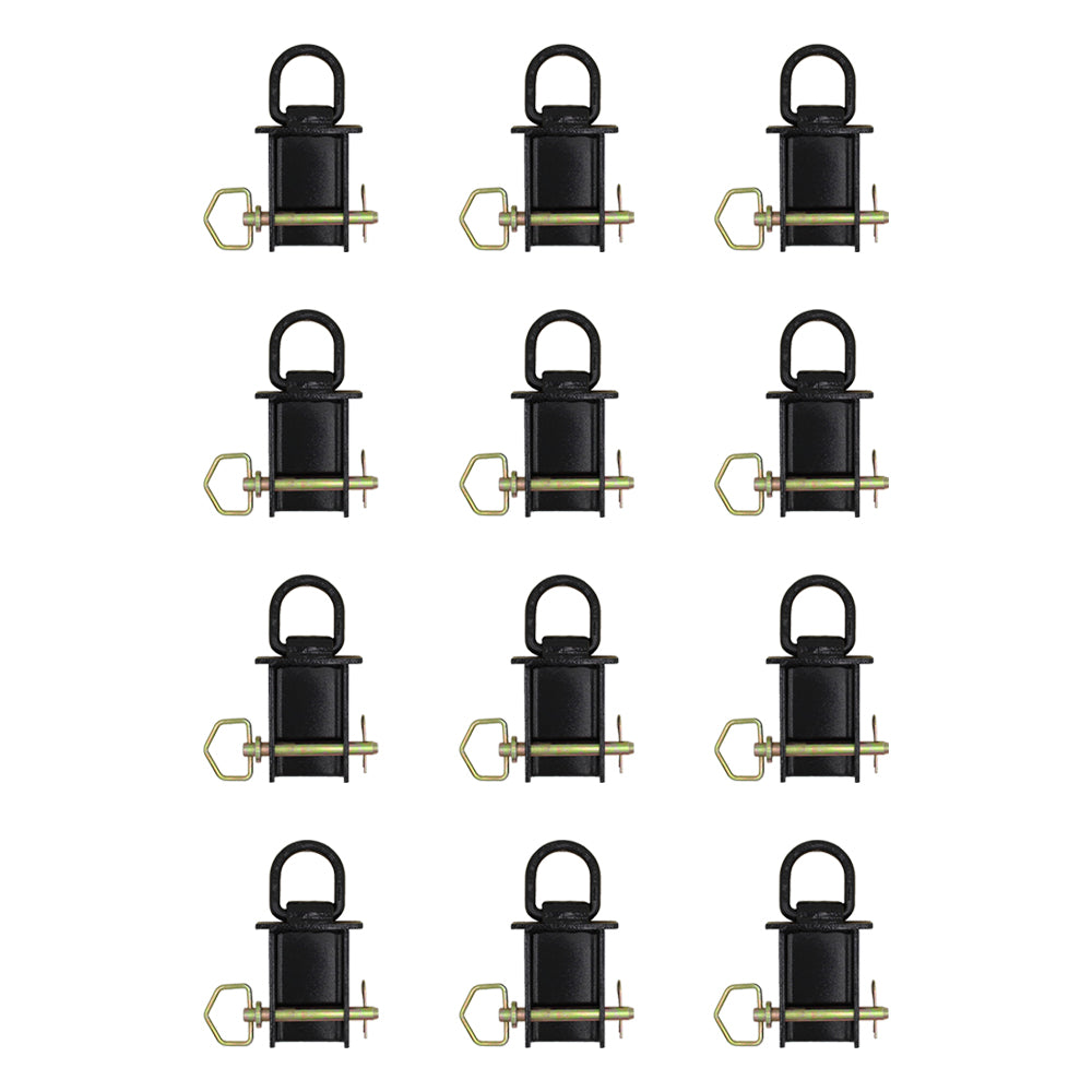 12 Removable Stake Pocket D-Rings for Flatbed & Utility Trailers with Pockets
