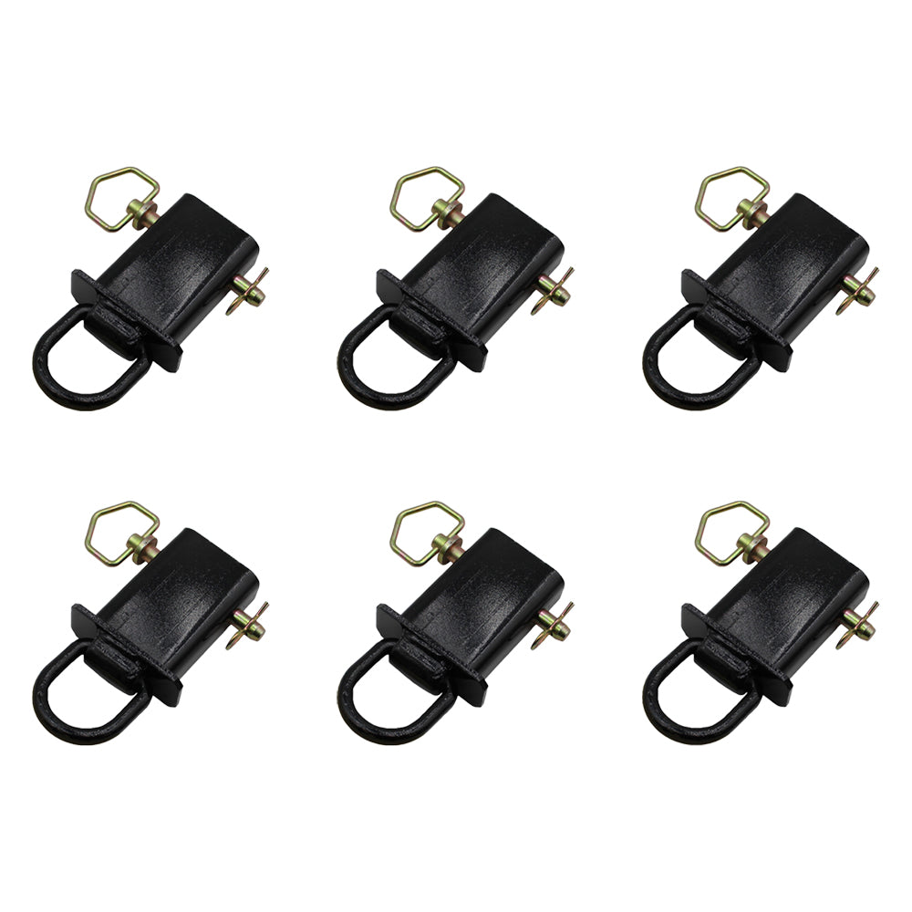 Six New Removable Stake Pocket D-Rings for Flatbed & Utility Trailers w/ Pockets