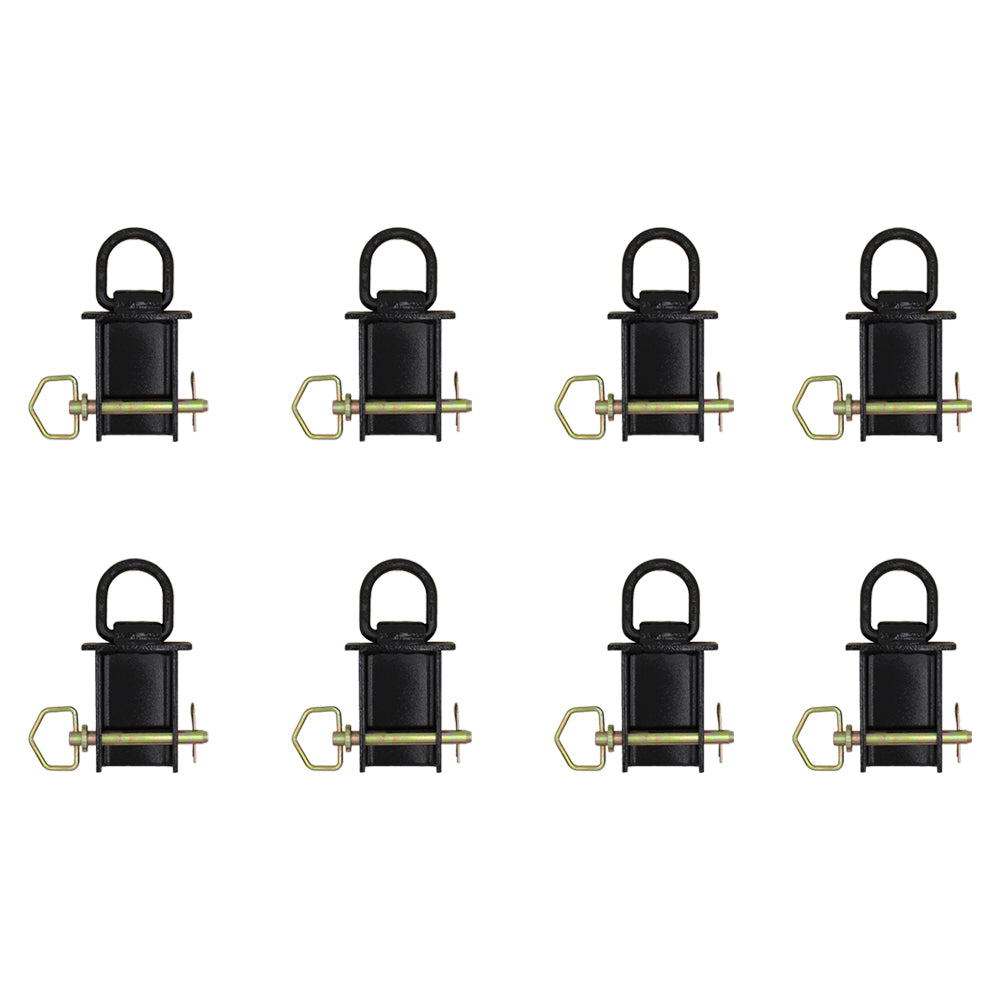 8-Heavy Duty Removable D-Ring Stake Pockets 12,000 Lbs.Trailer/Flat Bed PK-SPTD8