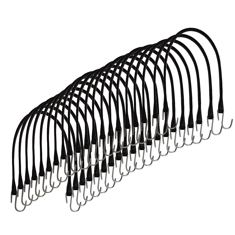 (20) 21" Tarp Tie Down Heavy Duty Rubber Bungee Strap Cords for D-Rhino 8001014
