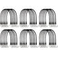 (30) 21" Rubber Tarp Straps Black Heavy Duty w/ Hooks Natural Fasten Bungee Cord