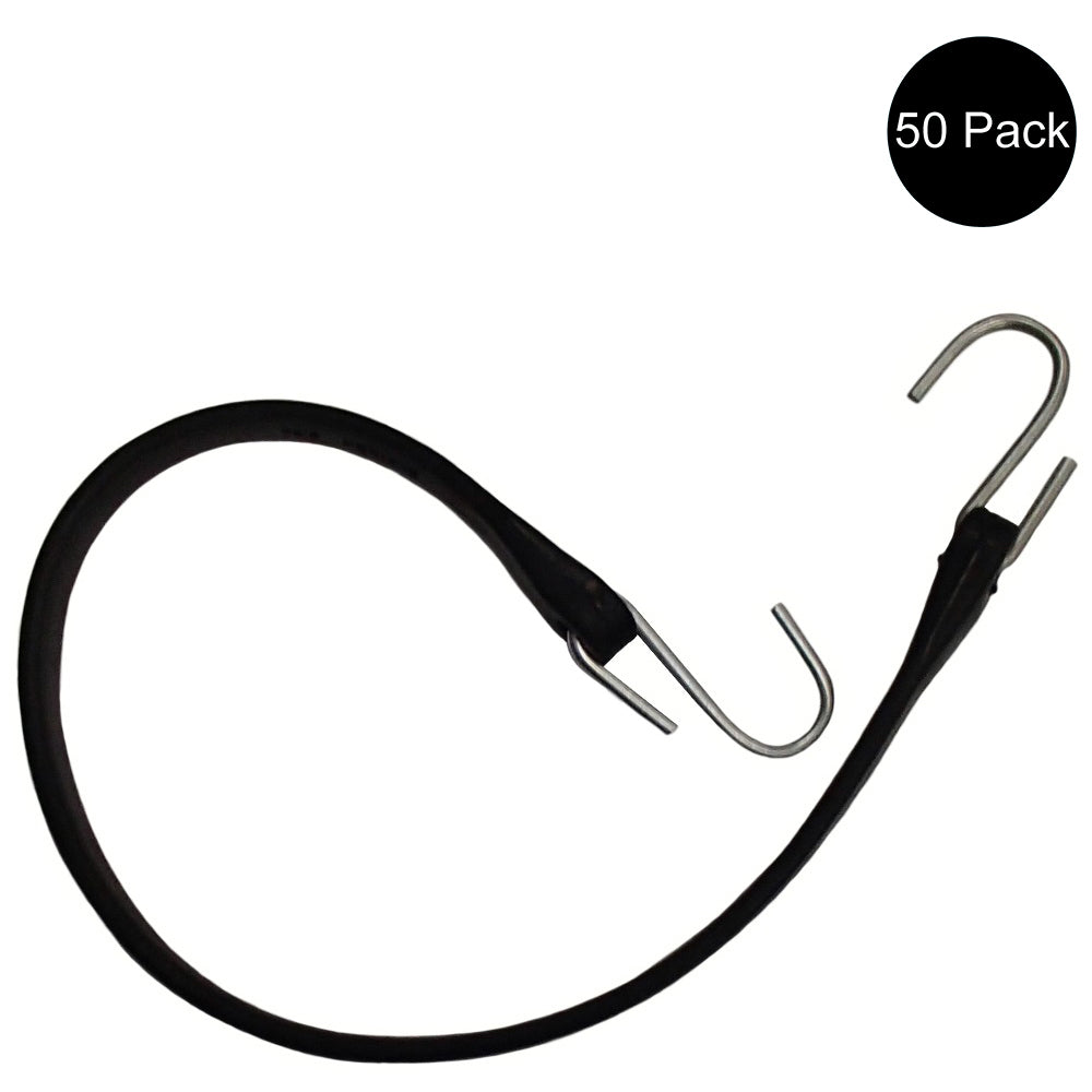 (50) 21" Black RUBBER TARP STRAPS Flatbed Truck Trailer Bungee Cord Tire Chains