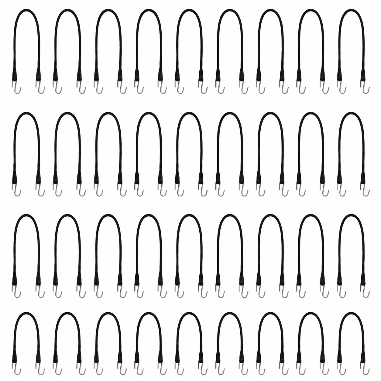 40 21" Rubber Tarp Straps Bungees Flatbed Truck Trailer Tarp Tie Down Poly Tarp