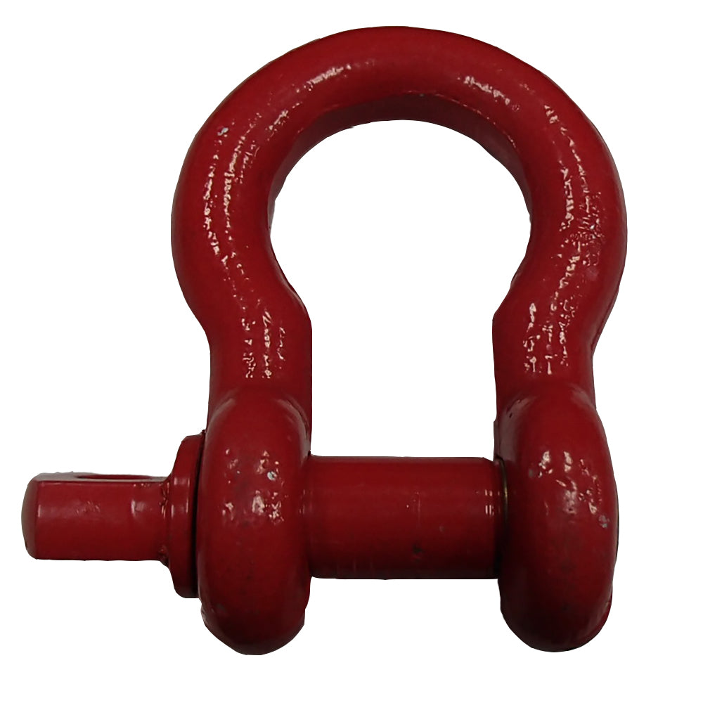 3/4" Heavy Duty D-Ring Shackle for Towing, Hauling, Sailing 4.75 Tons - Red