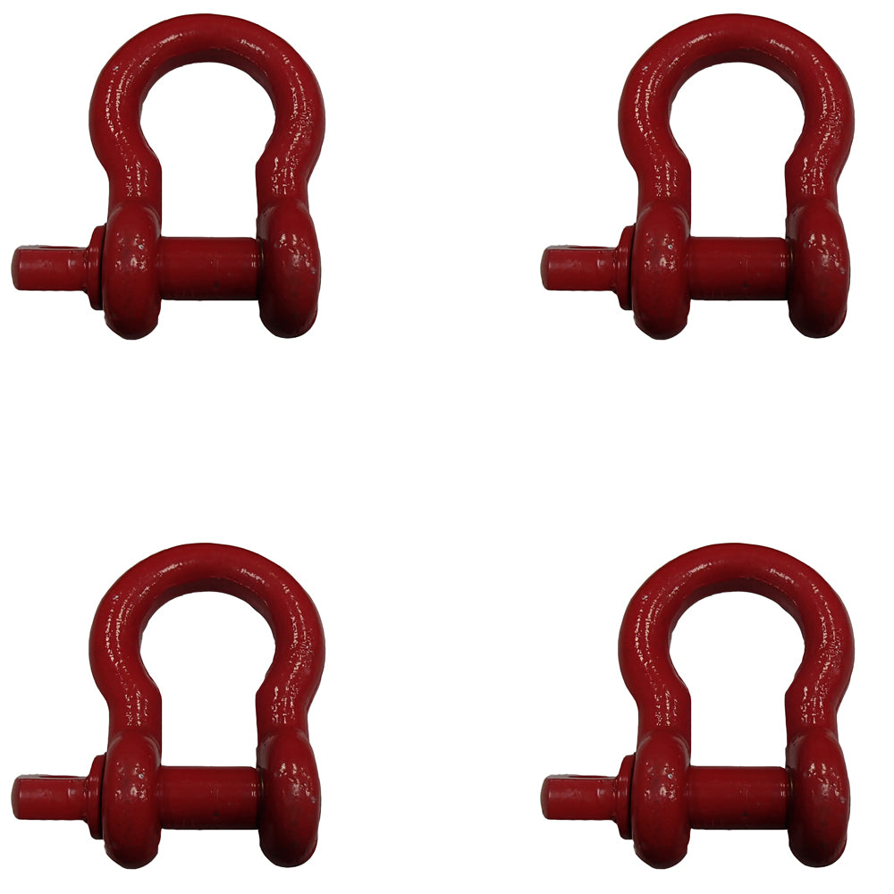 Set Of 4 Red 3/4" Shackle Fits Universal Products Models