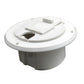 RV Camper Trailer Small Flip Up Power Cord / Cable Hatch / Cover - White