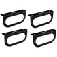 (4) 6" Oval Truck Trailer Boat Light Black Powder Coated Steel Mounting Brackets