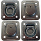 4 Recessed Anchor Point Tie Down Cargo Truck Container Quad Van Trailer D-Rings