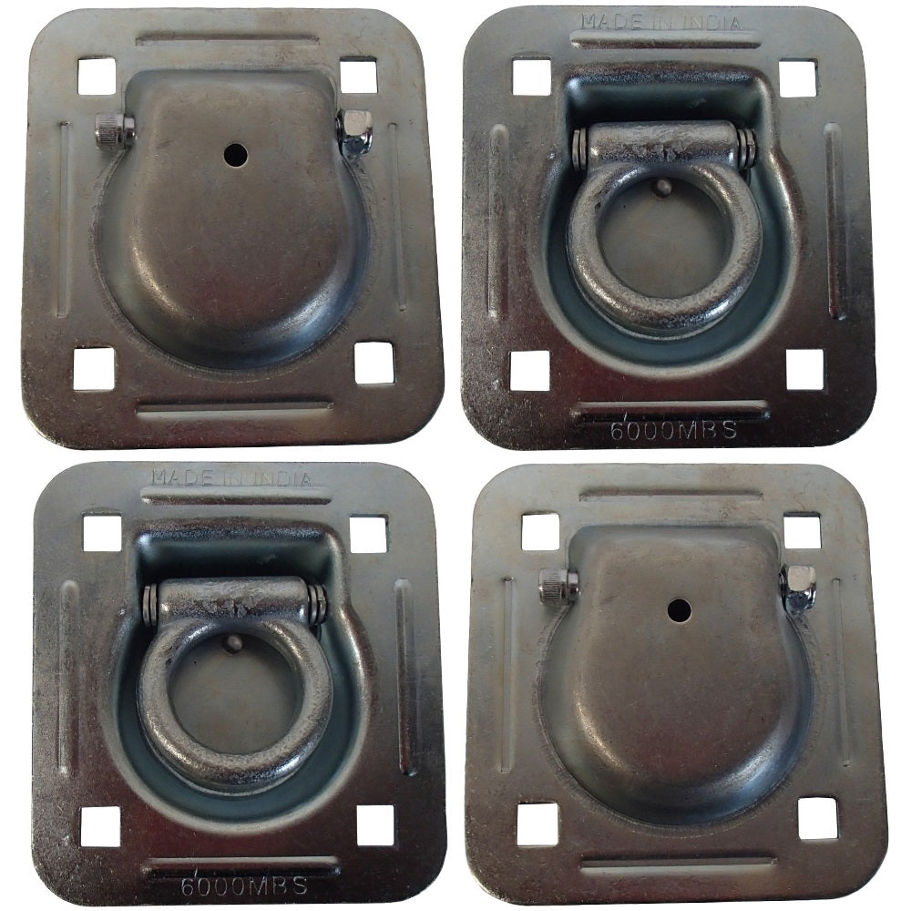 Qty 4: 1-1/2" Bolt-on Recessed D-Ring Fits Universal Products Replaces RDR5