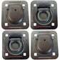 4 Recessed Anchor Point Tie Down Cargo Truck Container Quad Van Trailer D-Rings