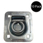 10 pk Flush Mount Recessed Ring Trailer Cargo Tie Down Control D-Rings 6000 lbs.