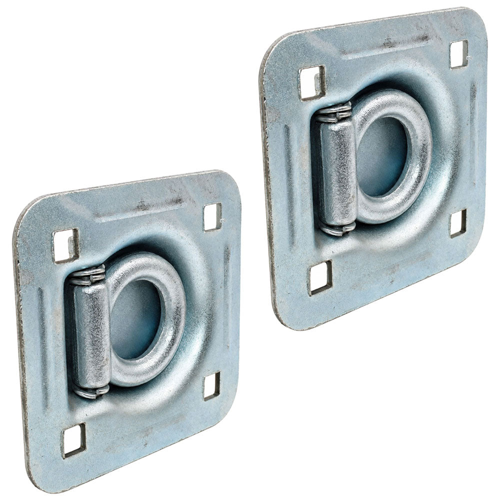 2x Recessed Tie Down D Rings Cargo For Trailers Flatbeds Trucks Cargo