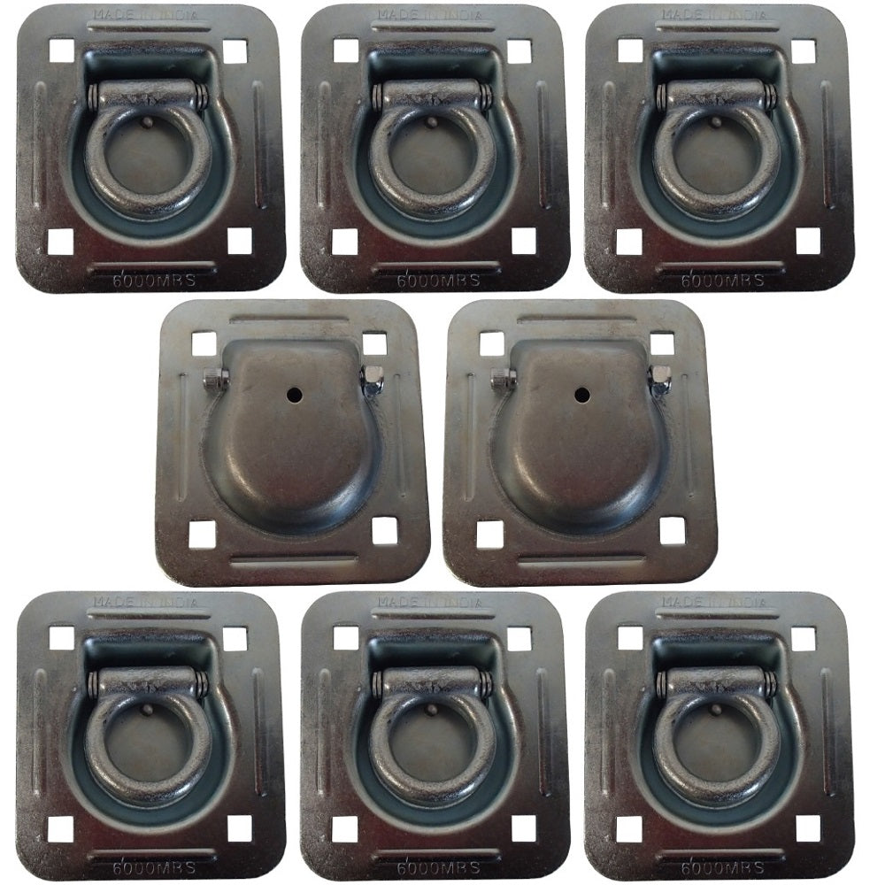8 Cargo Truck Container Quad Van Trailer Tie Down Anchor Point Recessed D-Rings