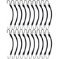 20 Pack 9" Heavy Duty Natural Rubber Tarp Straps/Tie-Down Bungee Cords S-Hook