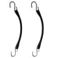 (2) 9" Rubber Tarp Straps Heavy Duty w/ Hooks Natural Stretch Fasten Bungee Cord