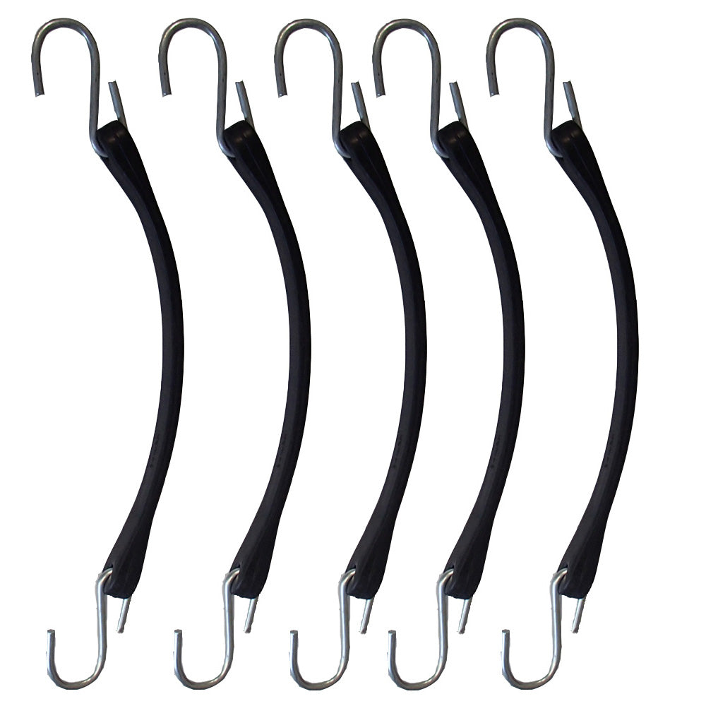 5-Pk Heavy Duty Natural Black 9" Bungee Straps