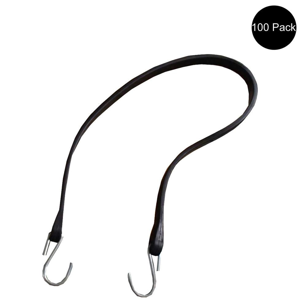 100 31" Natural Rubber HD Tarp Straps Flatbed Truck Trailer Tie Down Bungee