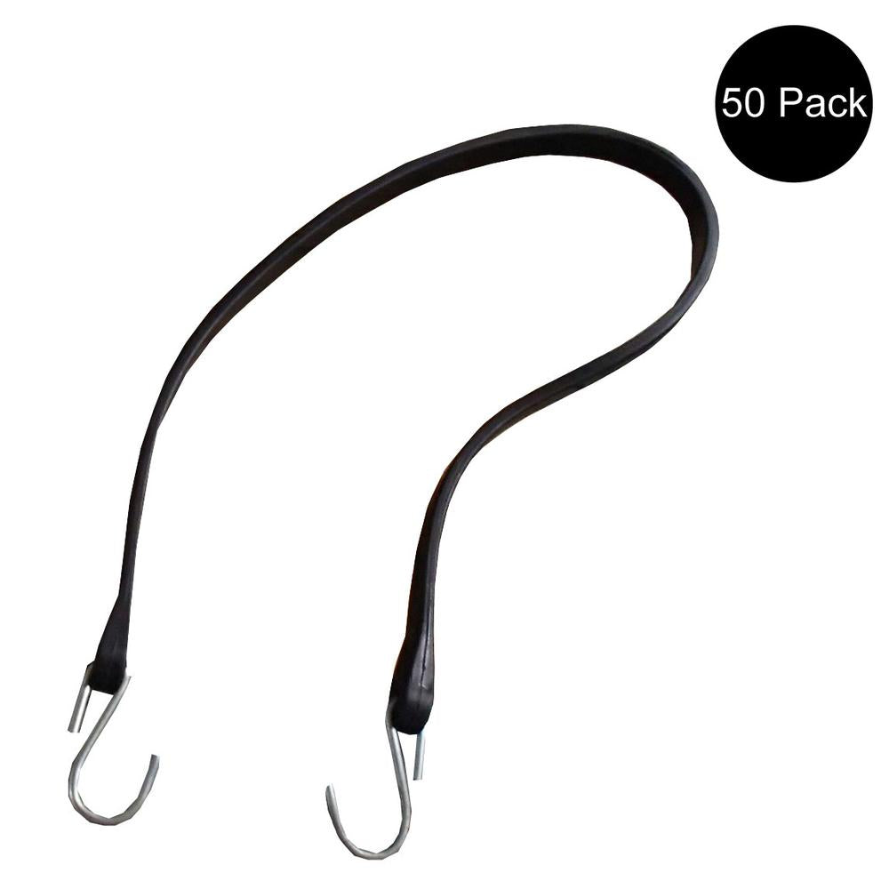 (50) 31" Natural Rubber Tarp Straps Flatbed Truck Tie Down Tire Chain Bungee