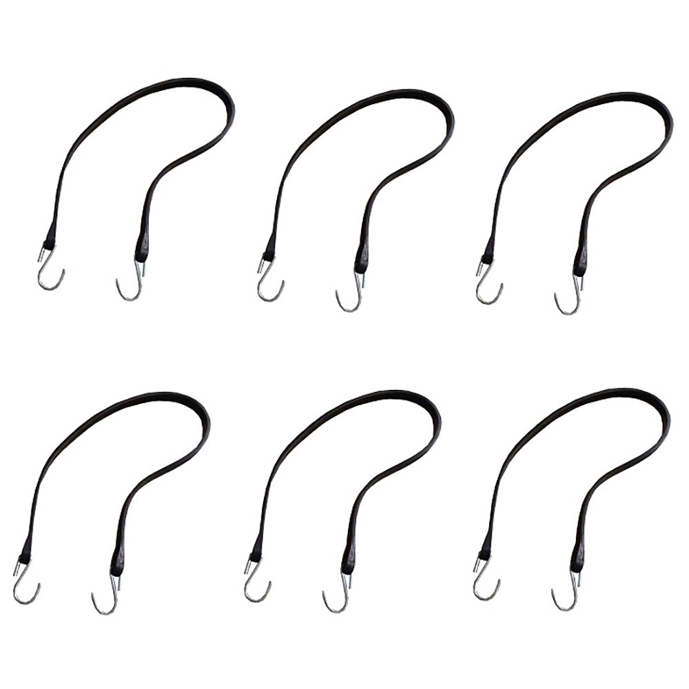 6 Pack 41" Heavy Duty Natural Rubber Tarp Straps Tarp Tie Down Bungee Cords