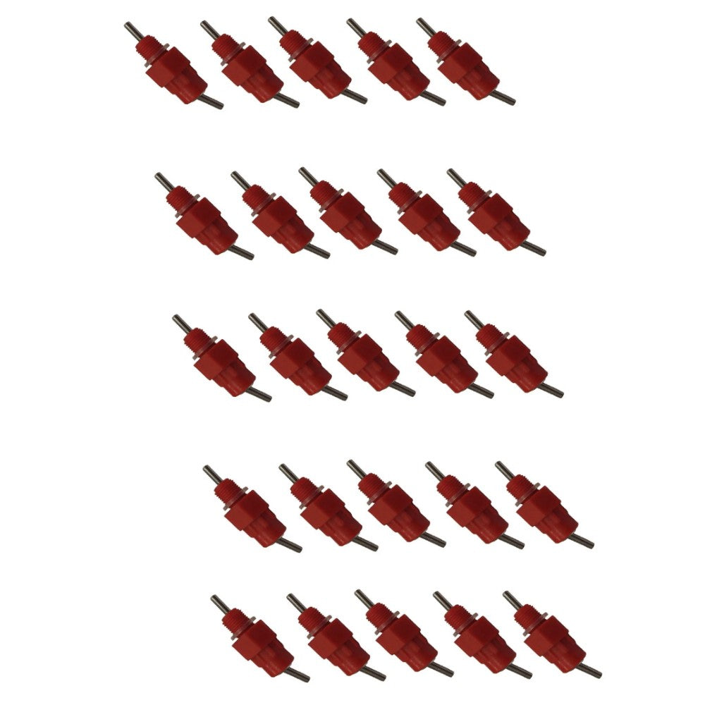 Twenty-Five (25) New Screw-In Water Nipple Drinkers for Various Poultry Drinkers
