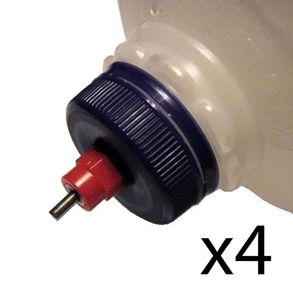 4 Chicken Waterer Push In Poultry Nipples Drinker Bird Drink Water Fowl Chook