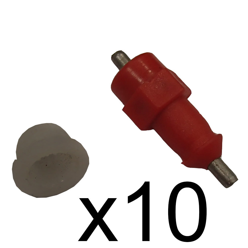 10 Chicken Waterer Push In Poultry Nipples Drinker Bird Drink Water Fowl Chook
