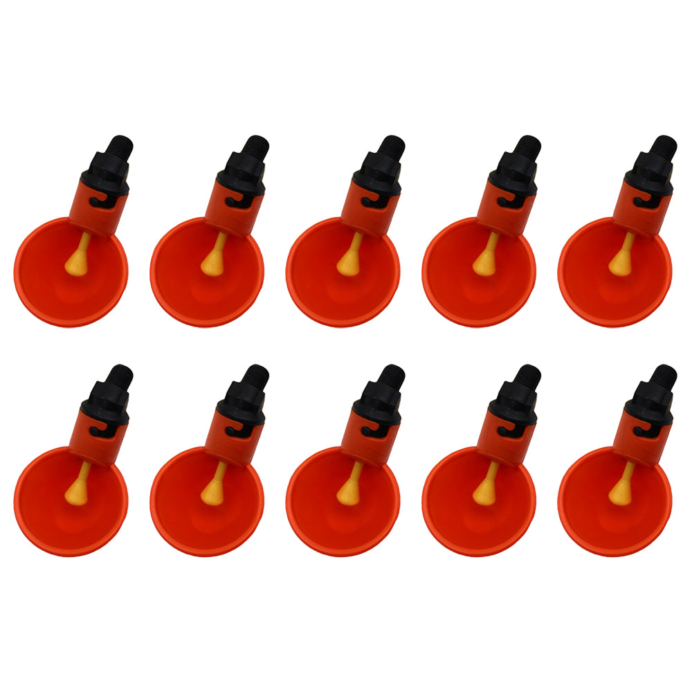 10 Pack Poultry Plastic Automatic Drinker Water Drinking Cups For Chicken Hen