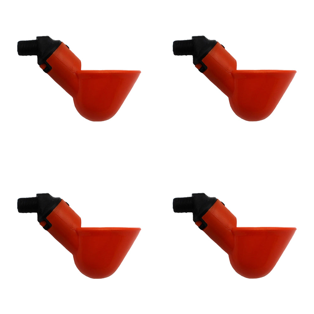 Four Automatic Drinker Cups Backyard Poultry Chicken Birds Flock Watering System