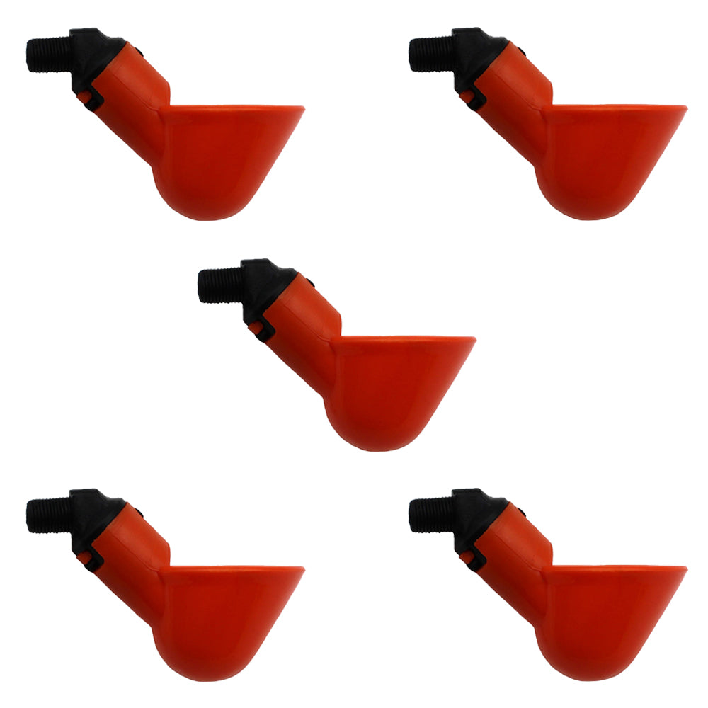 5 Automatic Waterer Drink Cups For Chicken Coop Poultry Chook Bird Turkey Drink