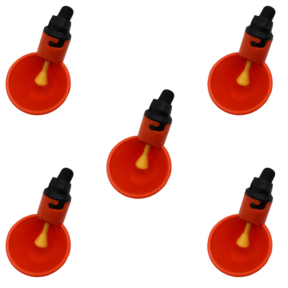 5 Automatic Waterer Drink Cups For Chicken Coop Poultry Chook Bird Turkey Drink