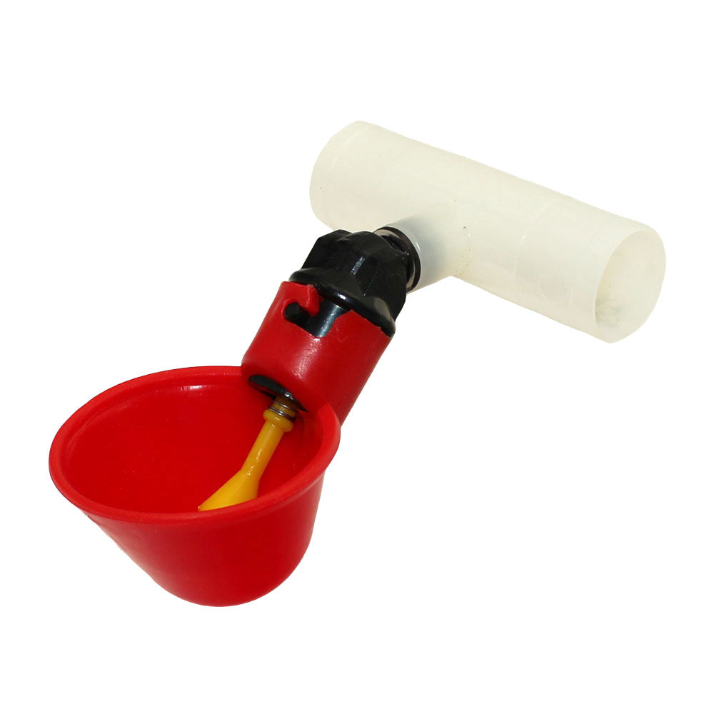 Automatic Drinker Cup w/ Clear Plastic Fitting Fits Universal Products