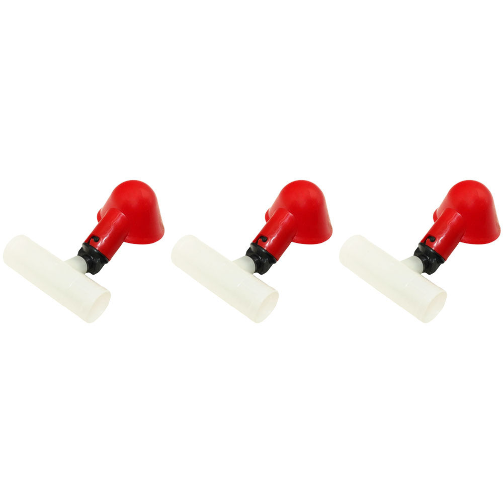(3) AUTOMATIC WATERER DRINKER CUPS & 1/2" CLEAR FITTING CHICKEN WATER POULTRY