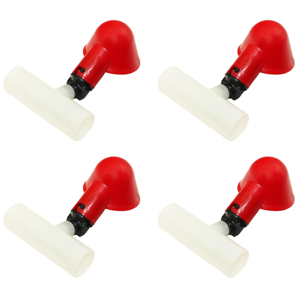 Qty 4: Automatic Drinker Cup w/ PVC Fitting Fits Universal Products