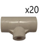 (20) 1/2" PVC Fittings for Waterer Cups or Nipples for Chicken/Poultry