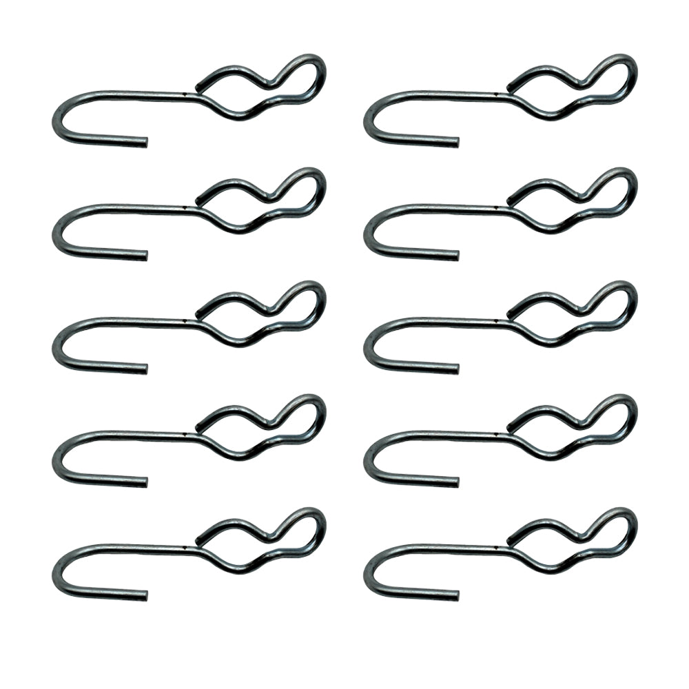 SJ Hooks 10 Piece Set Steel Construction for Rope Shock Cord Bungee Cord