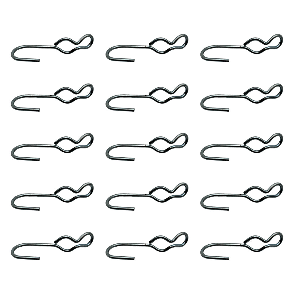 SJ Hooks 15 Piece Set Steel Construction for Rope Shock Cord Bungee Cord TRRSJ