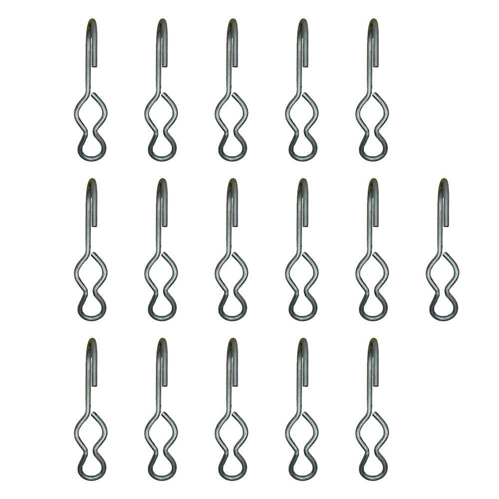 (16) SJ Hooks for Rubber Rope Shock Cord Tarp Hook Strap Tie Down Bungee Cord