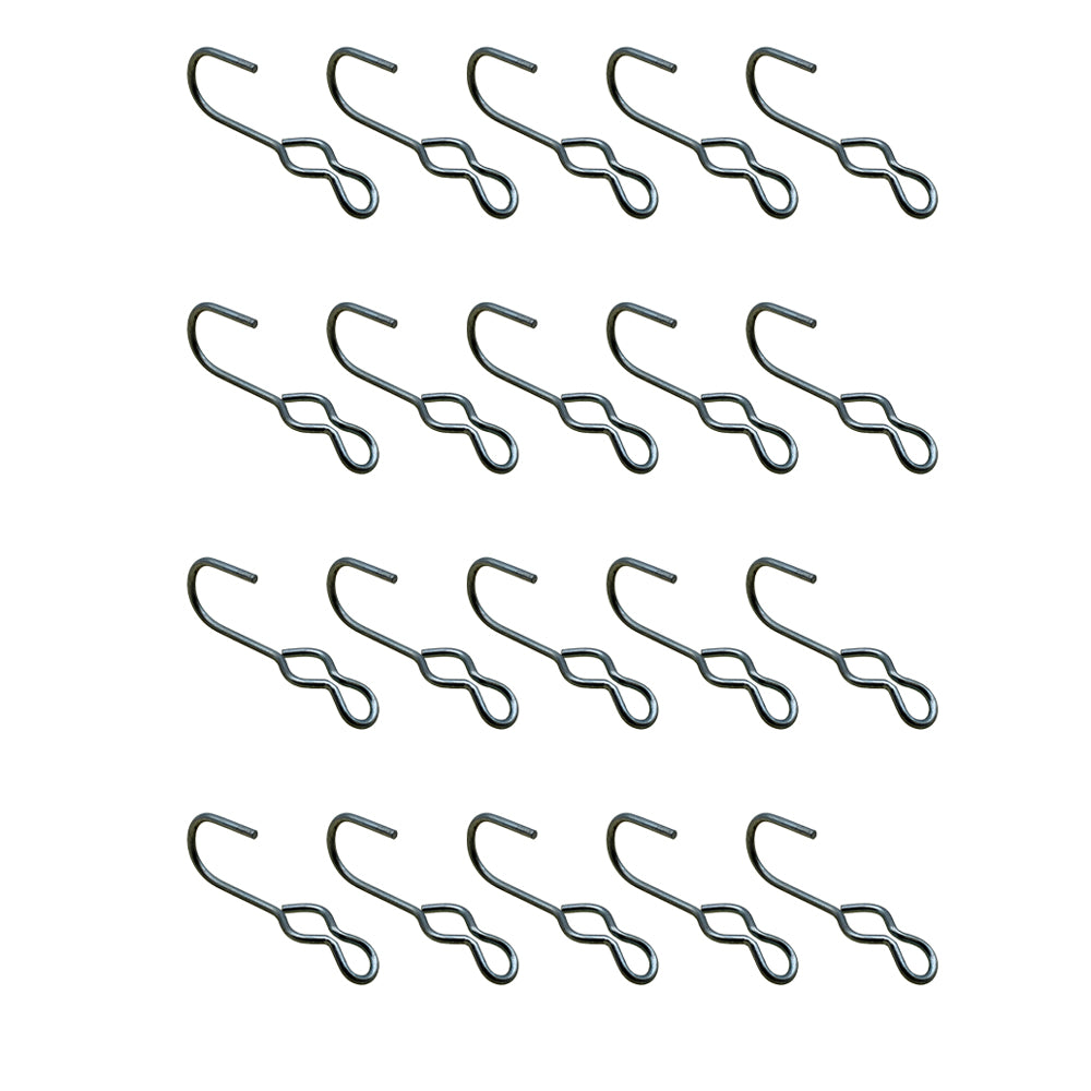 (20) SJ Hooks for Cargo Control Storage Rubber Rope Shock Cord Tarp Hook RRH-100