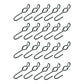 20 SJ Hooks for Rubber Rope Shock Cord Bungee Cord Tarp Strap Tie Down Hook