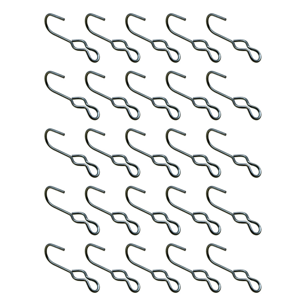 25 New SJ Hooks for Rubber Rope Shock Cord Bungee Cord Tarp Strap Tie Down Hook