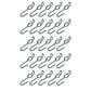 25 New SJ Hooks for Rubber Rope Shock Cord Bungee Cord Tarp Strap Tie Down Hook