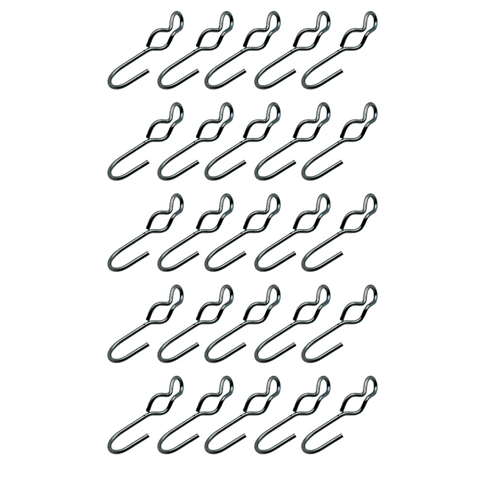 25 New SJ Hooks for Rubber Rope Shock Cord Bungee Cord Tarp Strap Tie Down Hook